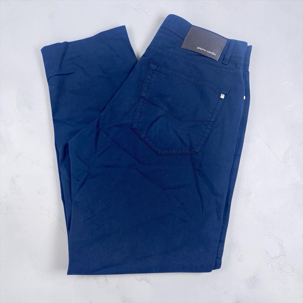 Pierre Cardin Pants Mens Fit Lyon Casual Trousers 32x30 Navy Blue The Early Bird